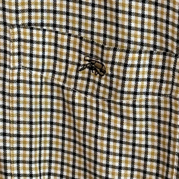 Perlis Men's Large Long Sleeve Cotton Flannel Soft Button Down Shirt Plaid Logo - Picture 3 of 8